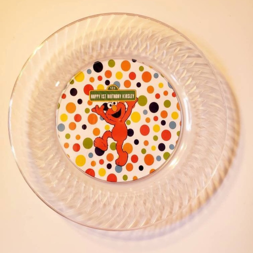 Personalized Elmo Birthday Party Plates